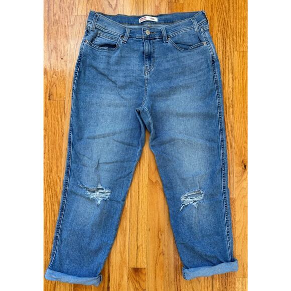 Levi Stauss Signature Heritage Boyfriend Distressed denim Jeans size 10 - Picture 2 of 12